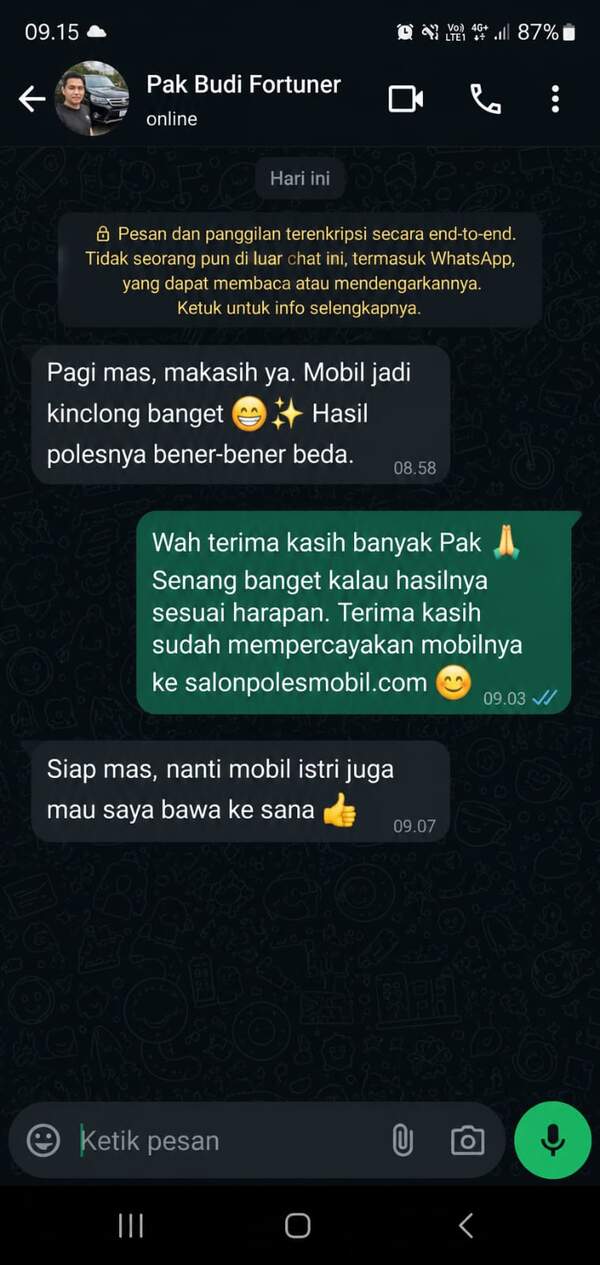 Testimoni pelanggan Om Denny Pajero - Surabaya