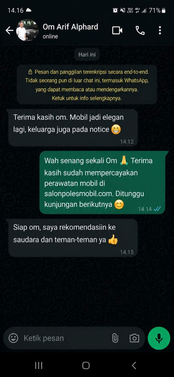 Testimoni pelanggan Pak Budi Fortuner - Jakarta